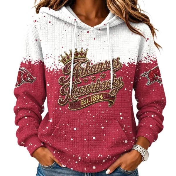 Arkansas Razorbacks Women's Waffle Pullover Hoodie Limited