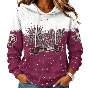 Texas A&M Aggies Women's Waffle Pullover Hoodie Limited