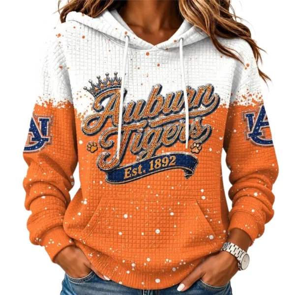 Auburn Tigers Women's Waffle Pullover Hoodie Limited