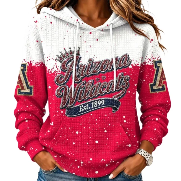 Arizona Wildcats Women's Waffle Pullover Hoodie Limited