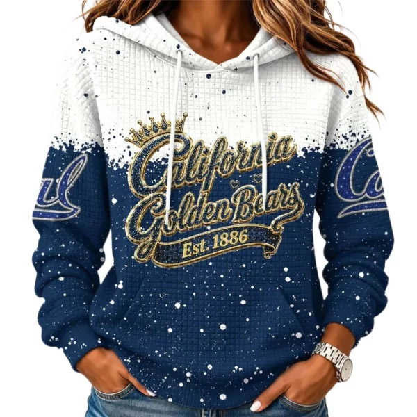 California Golden Bears Women's Waffle Pullover Hoodie Limited