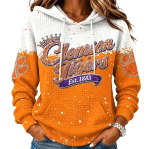 Clemson Tigers Women's Waffle Pullover Hoodie Limited