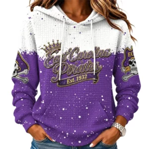 East Carolina Pirates Women's Waffle Pullover Hoodie Limited