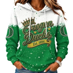 Oregon Ducks Women's Waffle Pullover Hoodie Limited
