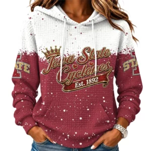 Iowa State Cyclones Women's Waffle Pullover Hoodie Limited