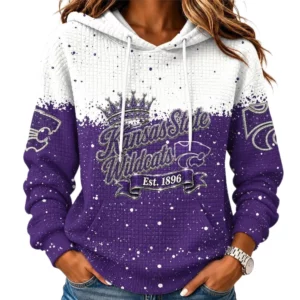 Kansas State Wildcats Women's Waffle Pullover Hoodie Limited