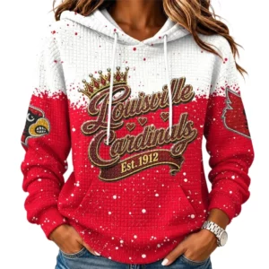 Louisville Cardinals Women's Waffle Pullover Hoodie Limited