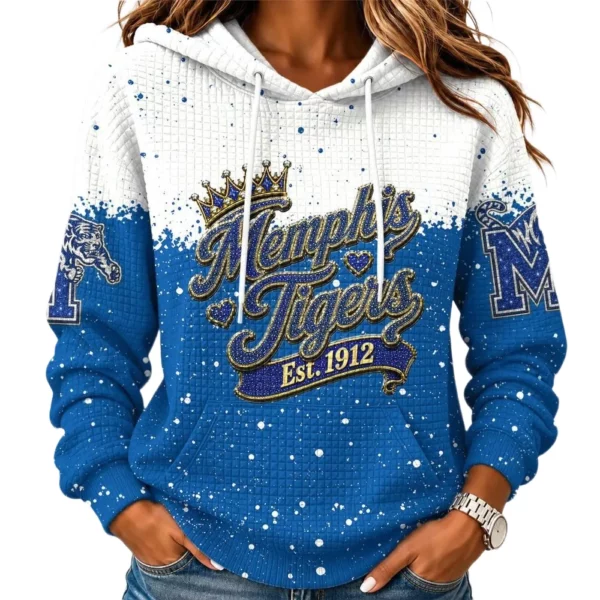 Memphis Tigers Women's Waffle Pullover Hoodie Limited