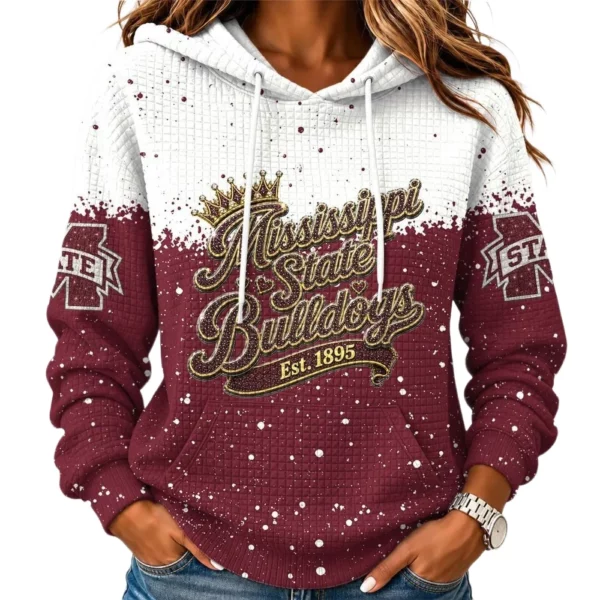 Mississippi State Bulldogs Women's Waffle Pullover Hoodie Limited