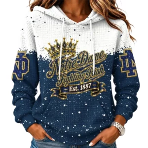 Notre Dame Fighting Irish Women's Waffle Pullover Hoodie Limited