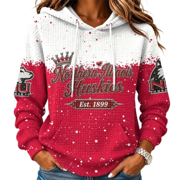 Northern Illinois Huskies Women's Waffle Pullover Hoodie Limited