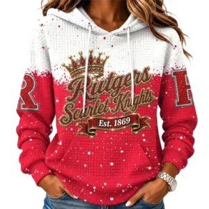Rutgers Scarlet Knights Women's Waffle Pullover Hoodie Limited