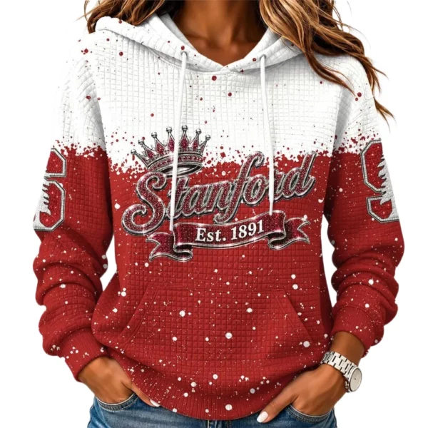 Stanford Cardinal Women's Waffle Pullover Hoodie Limited