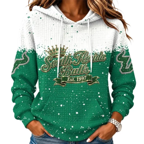 South Florida Bulls Women's Waffle Pullover Hoodie Limited