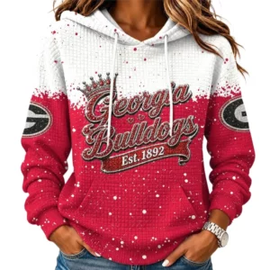 Georgia Bulldogs Women's Waffle Pullover Hoodie Limited