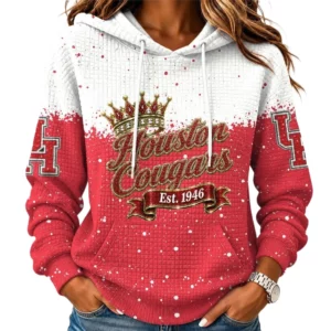Houston Cougars Women's Waffle Pullover Hoodie Limited