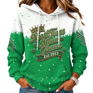 North Texas Mean Women's Waffle Pullover Hoodie Limited