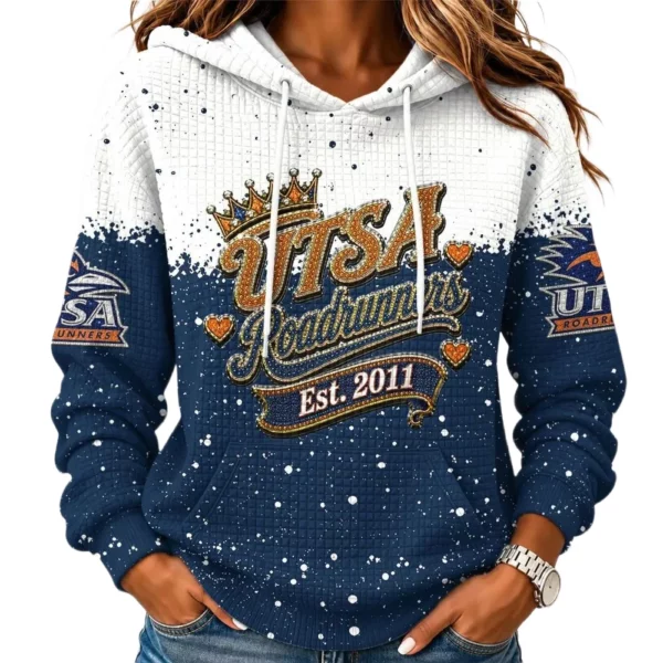 UTSA Roadrunners Women's Waffle Pullover Hoodie Limited