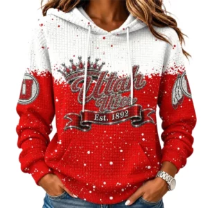 Utah Utes Women's Waffle Pullover Hoodie Limited
