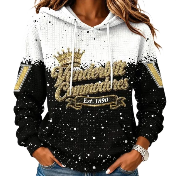 Vanderbilt Commodores Women's Waffle Pullover Hoodie Limited