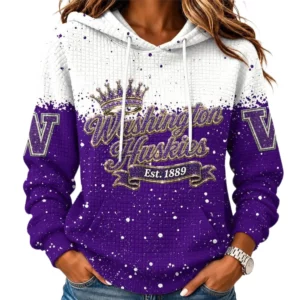 Washington Huskies Women's Waffle Pullover Hoodie Limited