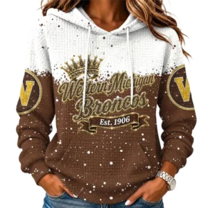 Western Michigan Broncos Women's Waffle Pullover Hoodie Limited