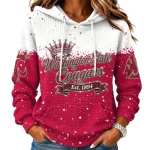 Washington State Cougars Women's Waffle Pullover Hoodie Limited