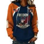 Auburn Tigers x Freedom American Women's Waffle Knit Pullover Hoodie Limited