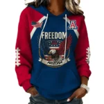 Arizona Wildcats x Freedom American Women's Waffle Knit Pullover Hoodie Limited