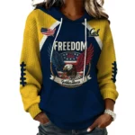 California Golden Bears x Freedom American Women's Waffle Knit Pullover Hoodie Limited