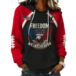 Cincinnati Bearcats x Freedom American Women's Waffle Knit Pullover Hoodie Limited