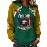 Colorado State Rams x Freedom American Women's Waffle Knit Pullover Hoodie Limited