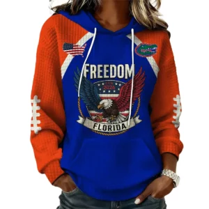 Florida Gators x Freedom American Women's Waffle Knit Pullover Hoodie Limited