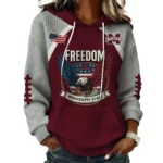 Mississippi State Bulldogs x Freedom American Women's Waffle Knit Pullover Hoodie Limited