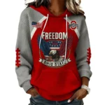 Ohio State Buckeyes x Freedom American Women's Waffle Knit Pullover Hoodie Limited