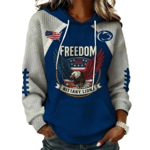 Penn State Nittany Lions x Freedom American Women's Waffle Knit Pullover Hoodie Limited