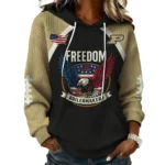 Purdue Boilermakers x Freedom American Women's Waffle Knit Pullover Hoodie Limited