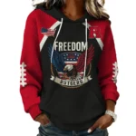 Rutgers Scarlet Knights x Freedom American Women's Waffle Knit Pullover Hoodie Limited