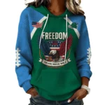 Tulane Green Wave x Freedom American Women's Waffle Knit Pullover Hoodie Limited