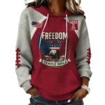 Temple Owls x Freedom American Women's Waffle Knit Pullover Hoodie Limited