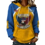 UCLA Bruins x Freedom American Women's Waffle Knit Pullover Hoodie Limited