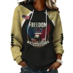 Vanderbilt Commodores x Freedom American Women's Waffle Knit Pullover Hoodie Limited