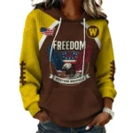 Western Michigan Broncos x Freedom American Women's Waffle Knit Pullover Hoodie Limited