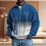 Air Force Falcons Men’s Full Zip Waffle Knit Long Sleeve Sweatshirt Limited