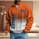 Auburn Tigers Men’s Full Zip Waffle Knit Long Sleeve Sweatshirt Limited