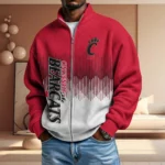 Cincinnati Bearcats Men’s Full Zip Waffle Knit Long Sleeve Sweatshirt Limited