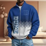 Duke Blue Devils Men’s Full Zip Waffle Knit Long Sleeve Sweatshirt Limited