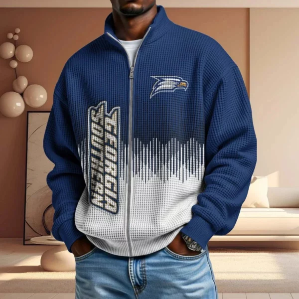 Georgia Southern Eagles Men’s Full Zip Waffle Knit Long Sleeve Sweatshirt Limited