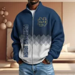 Notre Dame Fighting Irish Men’s Full Zip Waffle Knit Long Sleeve Sweatshirt Limited