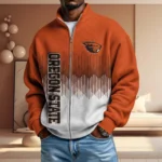 Oregon State Beavers Men’s Full Zip Waffle Knit Long Sleeve Sweatshirt Limited